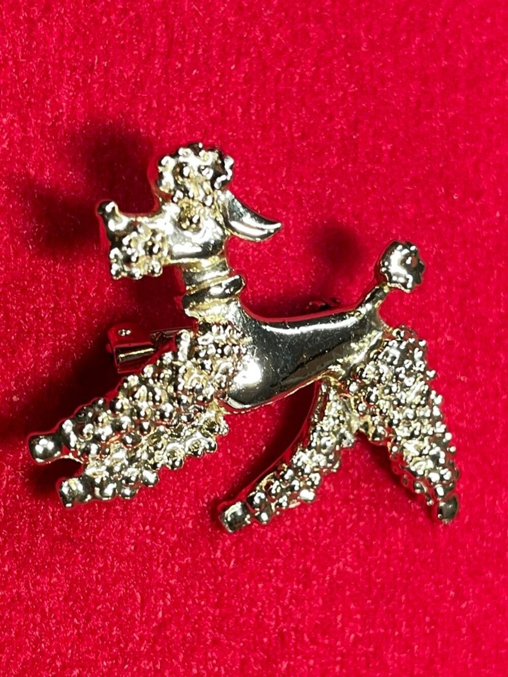 Charming Vintage MCM Poodle Dog Brooch